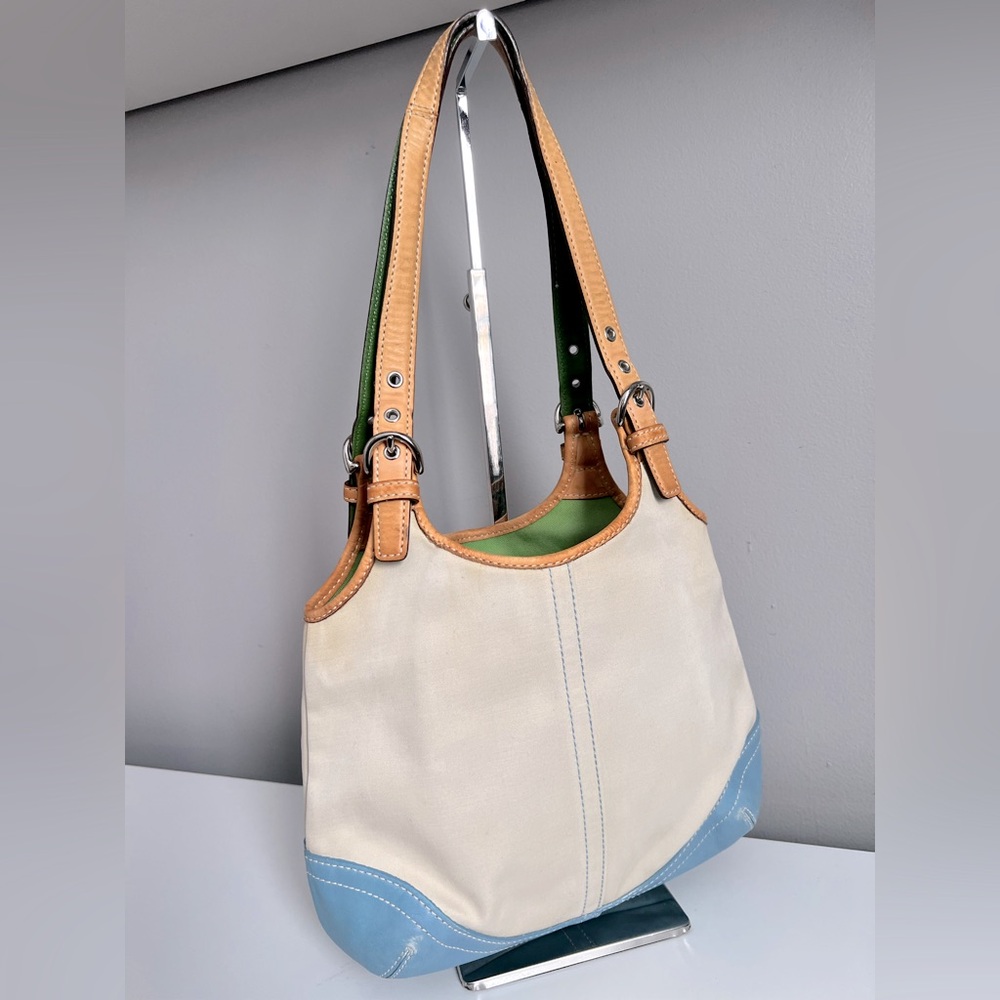 Vintage Y2K Coach Leather & Canvas Purse 4430